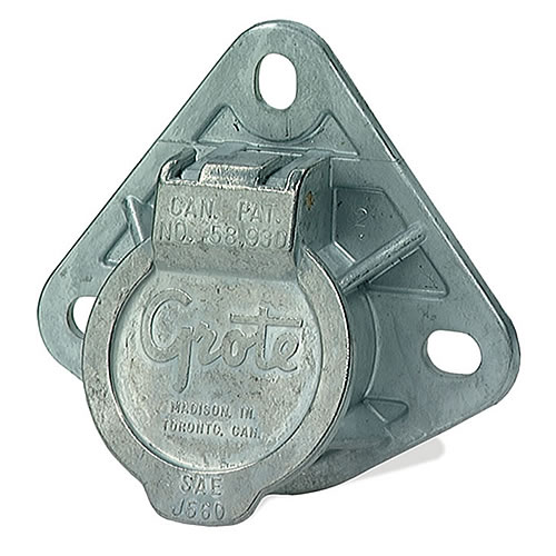 Grote Trailer Wiring, Ultra-Pin Receptacle, 3 Hole Mount - 87220