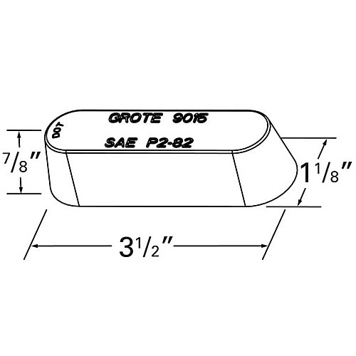 Grote Replacement Lens, Red, for 45252 - 90152