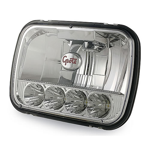 Grote Forward Lighting, 5" X 7" Clear, Led, High/Low Beam Headlamp 90951-5