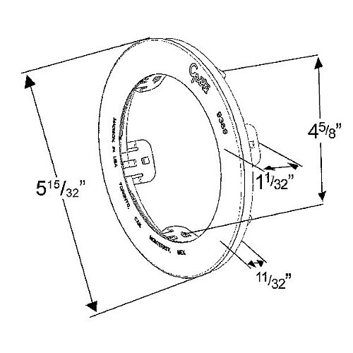 Grote Bracket, 4" Stainless Steel, Theft Resistant Flange - 93683