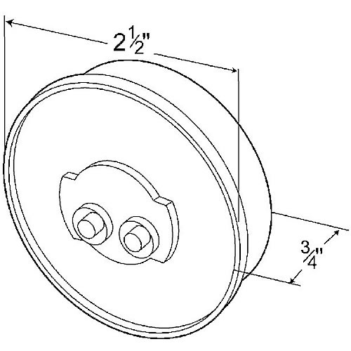 Grote Clearance/Marker Lamp, 2.5" Amber, Hi Count Led, With Clear Lens - G1043
