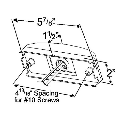 Grote Clearance/Marker Lamp, Red, Hi Count LED Lamp, Turtleback II Series - G2102