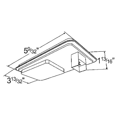 Grote Stop Tail Turn Lamp, Amber, Rectangular, Hi Count LED - G4503