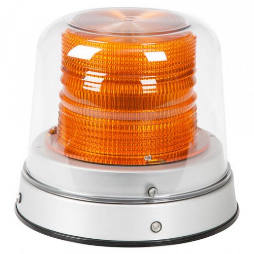 Grote Emergency Lighting, Amber, LED Beacon S.A.E. Class I 12 To 24 V High Lens - 78013