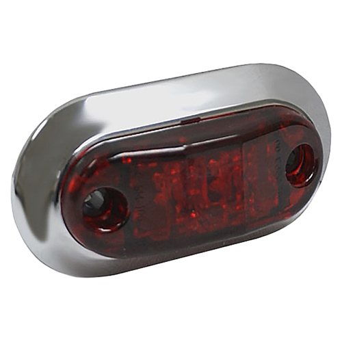 Grote Clearance/Marker Lamp, Red, Oval, LED, Retail Pack - 45002-5