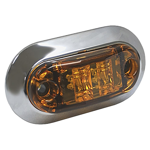 Grote Clearance/Marker Lamp, Yellow, Oval, LED, Retail Pack - 45003-5
