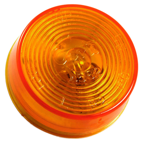 Grote Clearance/Marker Lamp, 2" Diameter, Yellow, Sealed with Optic Lens - 45823