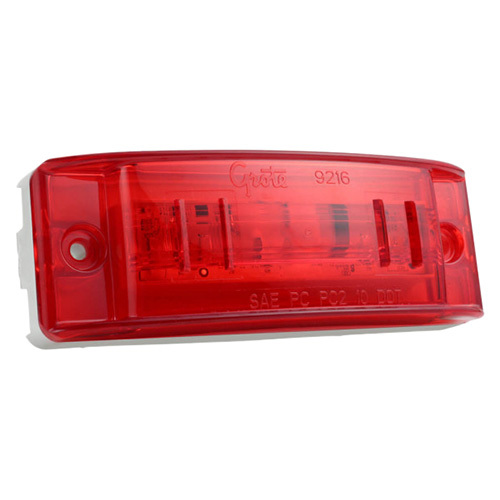 Grote Clearance/Marker Lamp, Red, Supernova LED Turtleback II Pc Rated - 47162