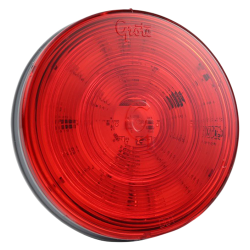Grote Stop Tail Turn Lamp, 4" Red, 24V, Grommet-Mount Supernova LED, Full Pattern - 52162
