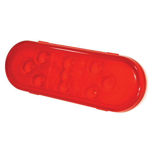 Grote Stop Tail Turn Lamp, Red, Oval, LED, Male Pin, 9 Diode - 54132