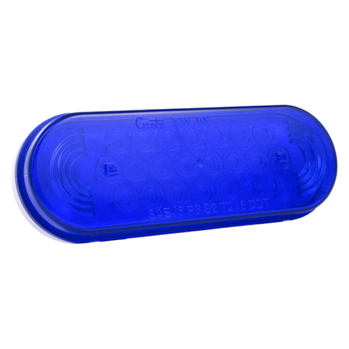 Grote Emergency Lighting, Blue, Oval LED Strobe - 77365