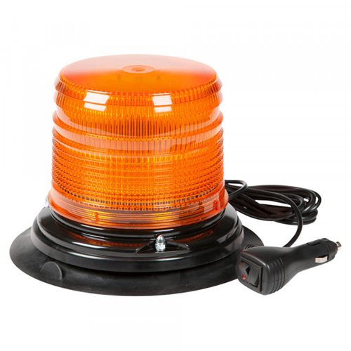 Grote Emergency Lighting, Amber, LED Beacon S.A.E. Class I 12 V Low Lens Vacuum Magnet 78043