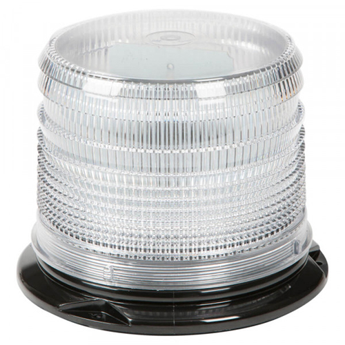 Grote Emergency Lighting, Amber/Clear, LED Beacon S.A.E. Class I 12 To 24 V Low Lens 78071