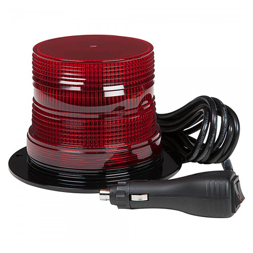 Grote Emergency Lighting, Red, Led Beacon S.A.E. Class Iii 12V Low Lens Magnet - 78102