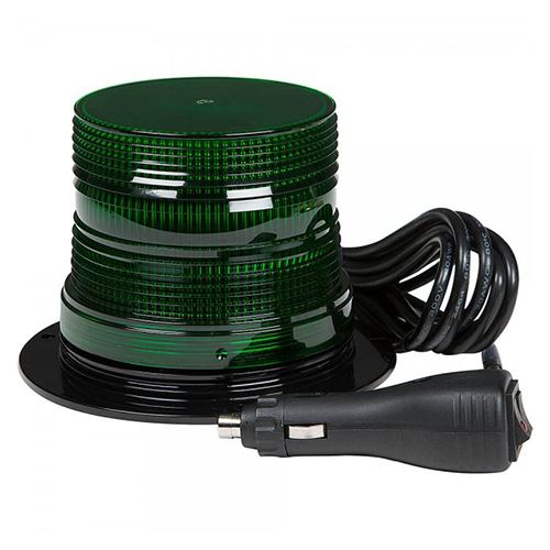 Grote Emergency Lighting, Green, LED Beacon S.A.E. Class Iii 12V Low Lens Magnet - 78104