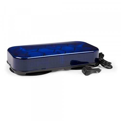 Grote Emergency Lighting, Blue, LED Mini Light Bar S.A.E. Class I 12 V Vacuum Magnetic - 78135