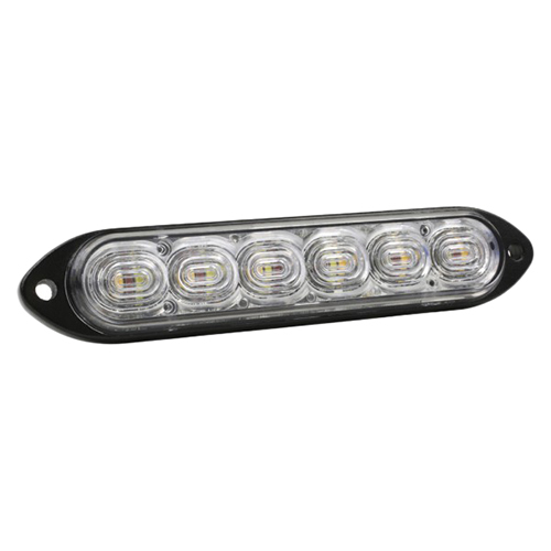 Grote Emergency Lighting, Amber/Red, Clear Lens, LED Auxiliary Stop/Warning Lamp - 78462
