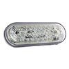 Grote Emergency Lighting, Amber/Red, Clear Lens, 6" Oval, LED Auxiliary Stop/Warning Lamp, Bulk - 79212-3