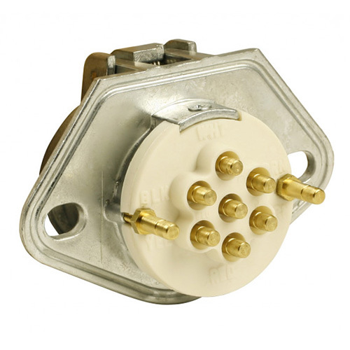 Grote Trailer Wiring, Receptacle Only, Ultra Pin Receptacle, 2-Hole Mnt - 87860