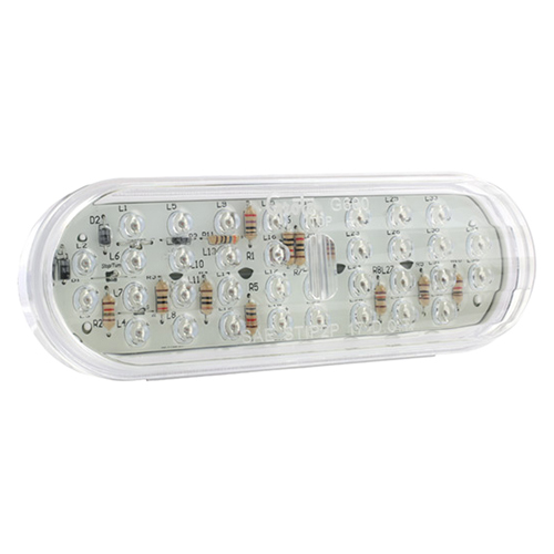 Grote Stop Tail Turn, Red, Hi Count LED, Oval, With Clearance Lens - G6012