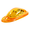 Grote Stop Tail Turn Lamp, Amber, LED, Side Turn Lamp, Oval, Surface Mount, Amp Connector - 54233