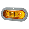 Grote Stop Tail Turn Lamp, Amber, LED, Side Turn Lamp with Gray Flange - 54243