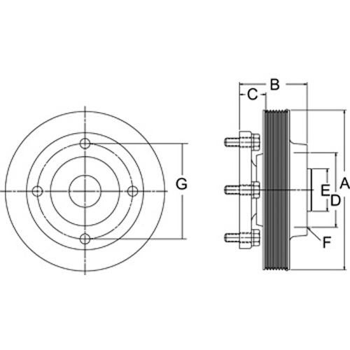 Horton 991900 Engine Cooling Fan Hub
