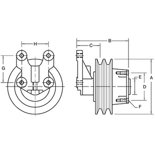 Horton 991902 Engine Cooling Fan Hub