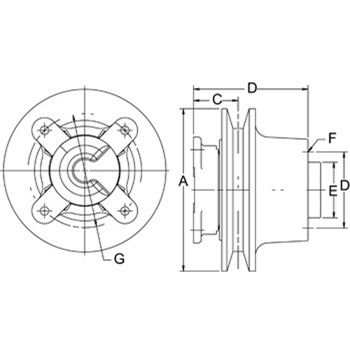 Horton 991960 Engine Cooling Fan Hub