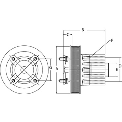 Horton 991992 Engine Cooling Fan Hub