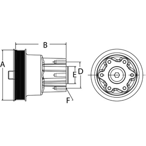 Horton 992040 Engine Cooling Fan Hub