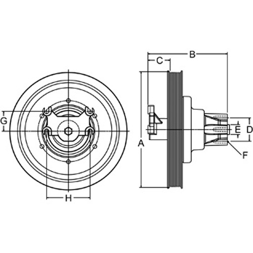 Horton 992121 Engine Cooling Fan Hub