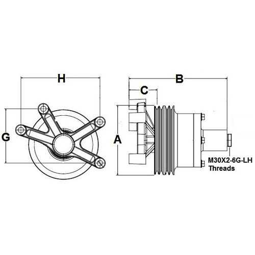 Horton 992179 Engine Cooling Fan Hub