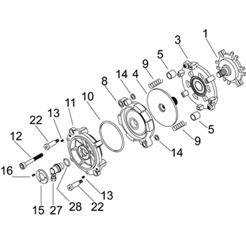 Horton 994008 RU ROTARY UNION 100,.125 TUBE