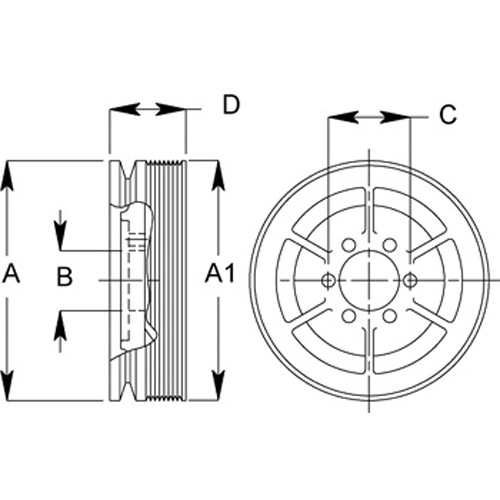 Horton 994091 Engine Cooling Fan Clutch Pulley