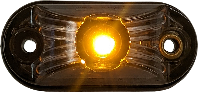 Jammy J-511-ATS 2-1/2â€³ Oval Amber Smoked 1-LED CL/MK Light w/Gasket