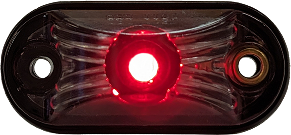 Jammy J-511-RTS 2-1/2â€³ Oval Red Smoked 1-LED CL/MK Light w/Gasket