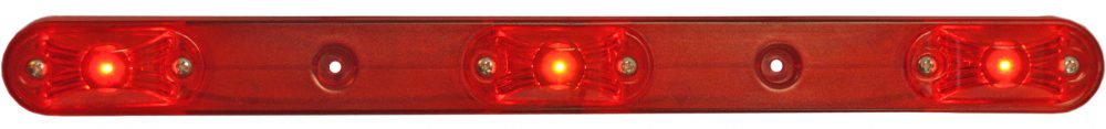 Jammy J-551-RRS LED ID Tri-Bar with Red Base & Red Lens