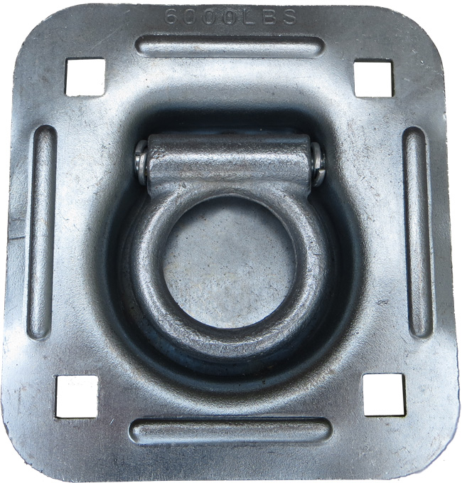 Jammy J-6000-TDZ D-Ring Floor Tie Down, 6000 lb, Zinc