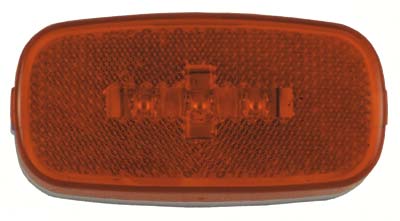 Jammy J-625-A 4â€³ x 2â€³ Amber 3-LED CL/MK Lamp w/Snap-on Reflex Lens
