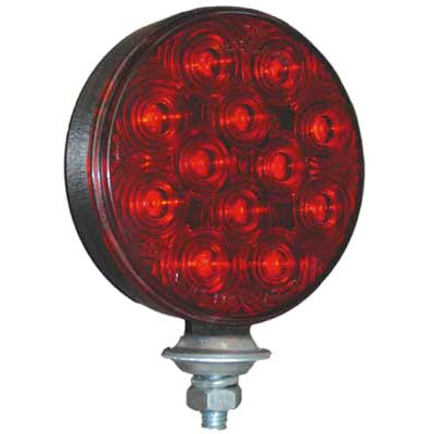 Jammy J-7525-R 4â€ Round LED Pedestal Mount Stop Lamp with Single Stud & Clamp