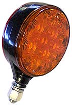 Jammy J-755-AR LED Double Face Pedestal S/T/T Lamp, Amber/Red