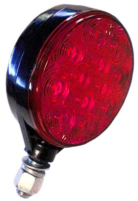 Jammy J-755-RB LED Single Face Pedestal S/T/T Lamp, Red
