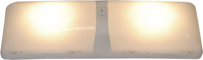 Jammy J-926 SMD LED Double Dome Lamp w/ Switch, Frosted Lens