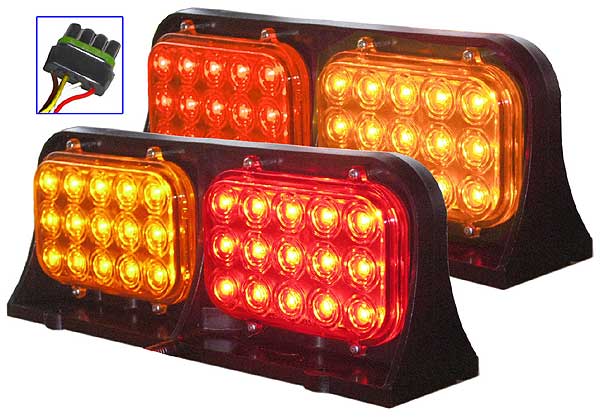 Jammy J-AC2-L4 LED Ag Dual, Left 4-Wire Male w/p