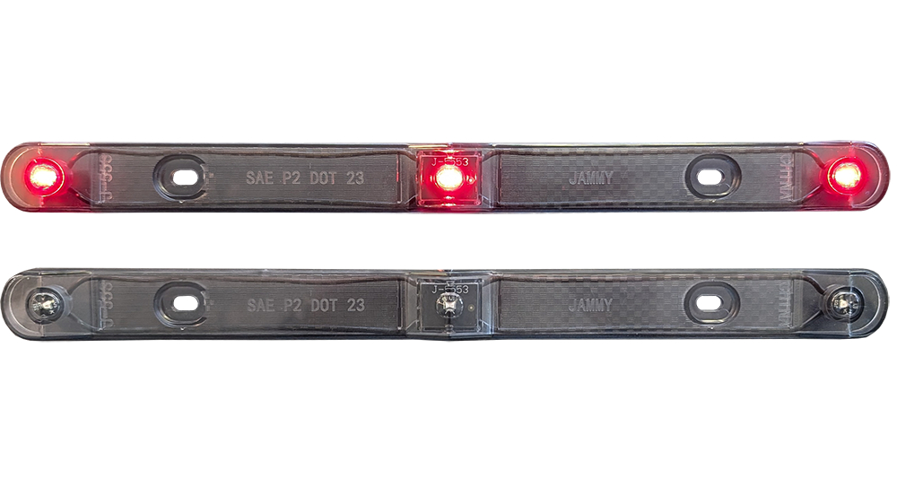 Jammy J-SID-RT 3-LED Red ID Bar Light, One Piece, Smoke Lens