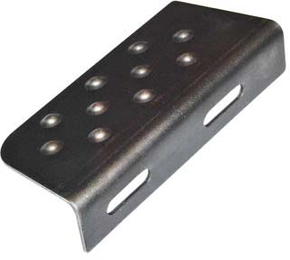 Jammy T753L Dimpled Left Side Step Pad, 11 Ga Raw Steel