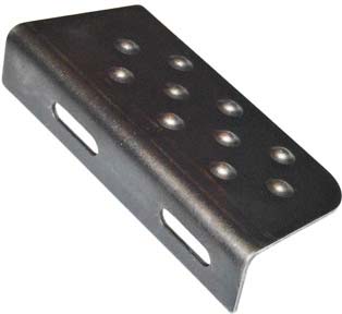 Jammy T753R Dimpled Right Side Step Pad, 11 Ga Raw Steel