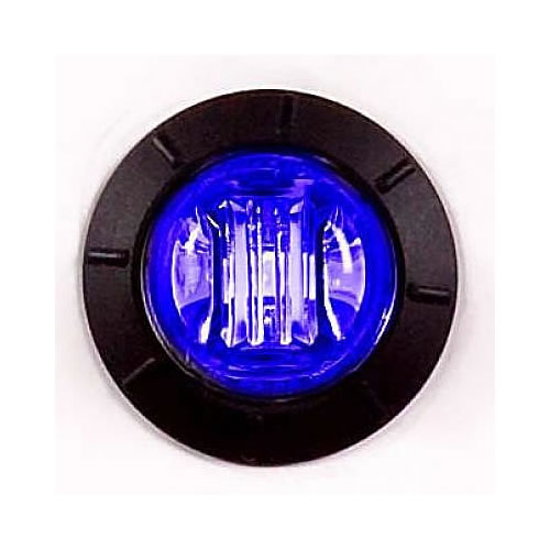 Maxxima 3/4" Round LED Blue Courtesy Light with Clear Lens - M09300BCL