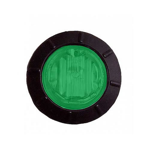 Maxxima 1.25" Round Green Auxiliary Courtesy Light, 1-3/8" Mount - M09400G
